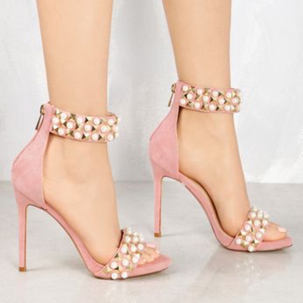 Mauve and Pearl Womens heels Lola shoetique sz8